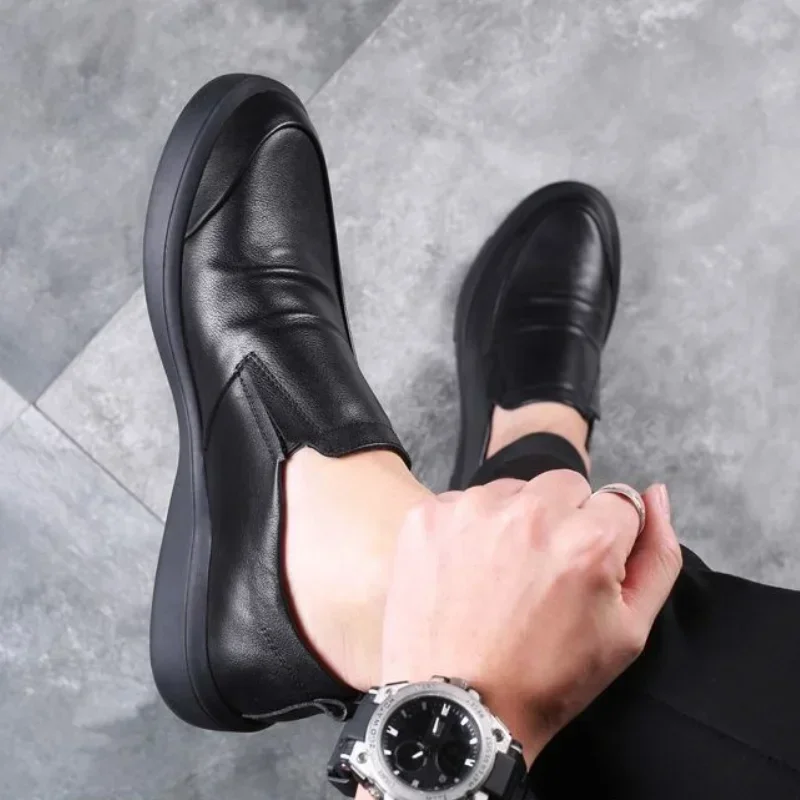Men Shoes Clearance - Sapato casual de couro masculino, sapato