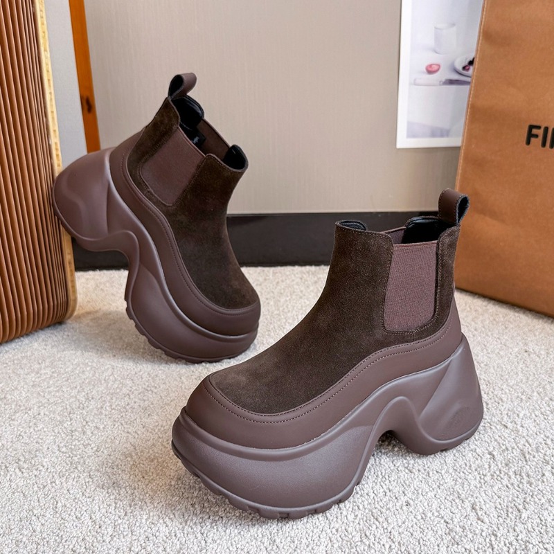 Chelsea Boots Suede - Botas Chelsea Femininas de Plataforma em