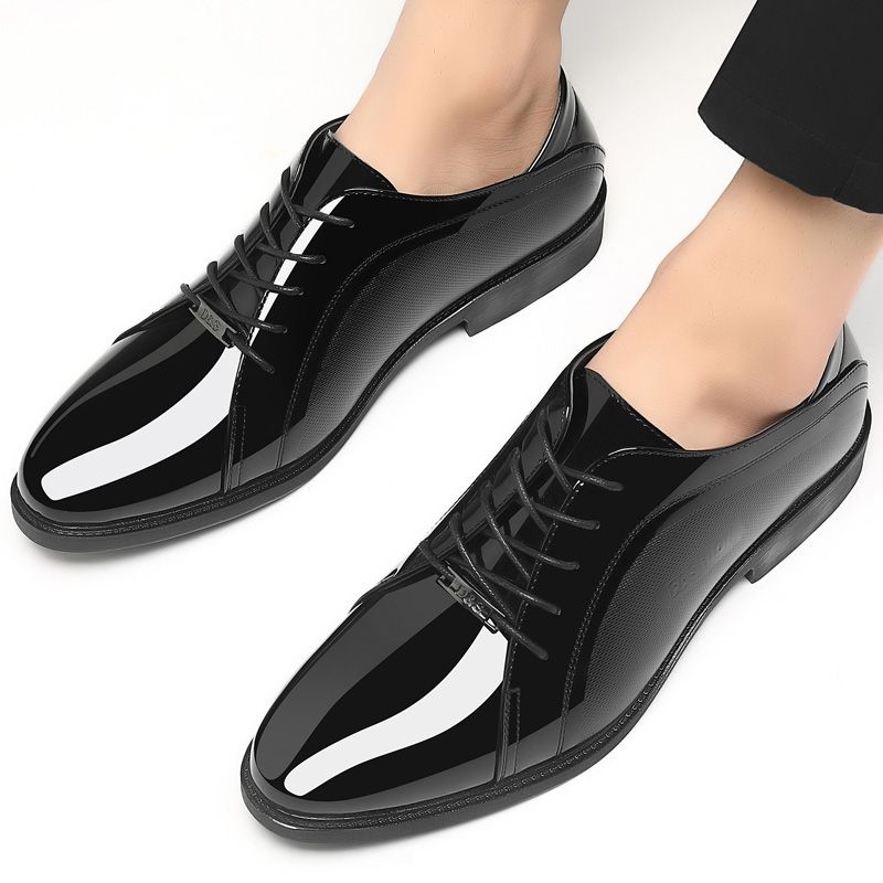 Men Shoes Clearance - Sapato social preto superior brilhante masculino