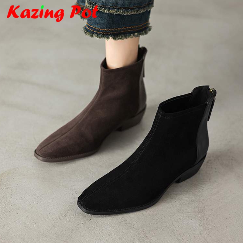 Chelsea Boots Suede - Botas de Motocicleta Modernas Krazing Pot