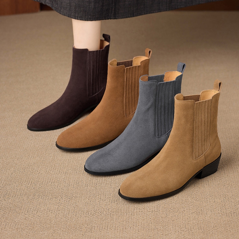 Chelsea Boots Suede - NOVAS Botas Femininas de Outono/Inverno, Sapatos