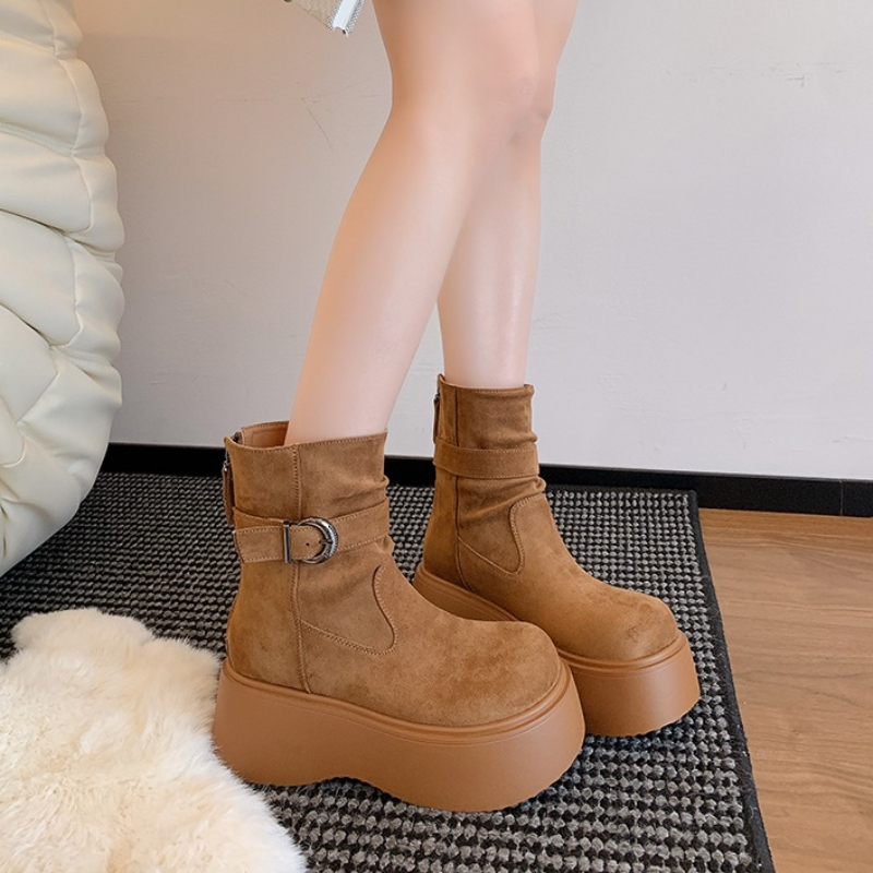 2025 novo retro fundo grosso a - Chelsea Boots Suede avaliação e preço