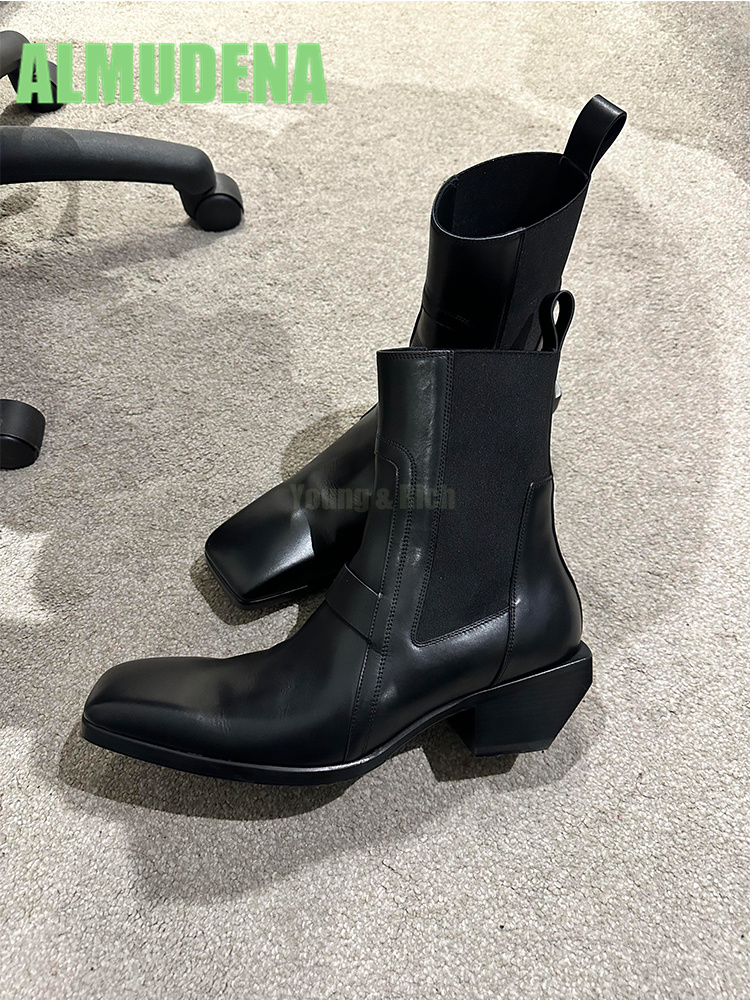 Dedo do pé quadrado, botas de  - Chelsea Boots Suede avaliação e preço