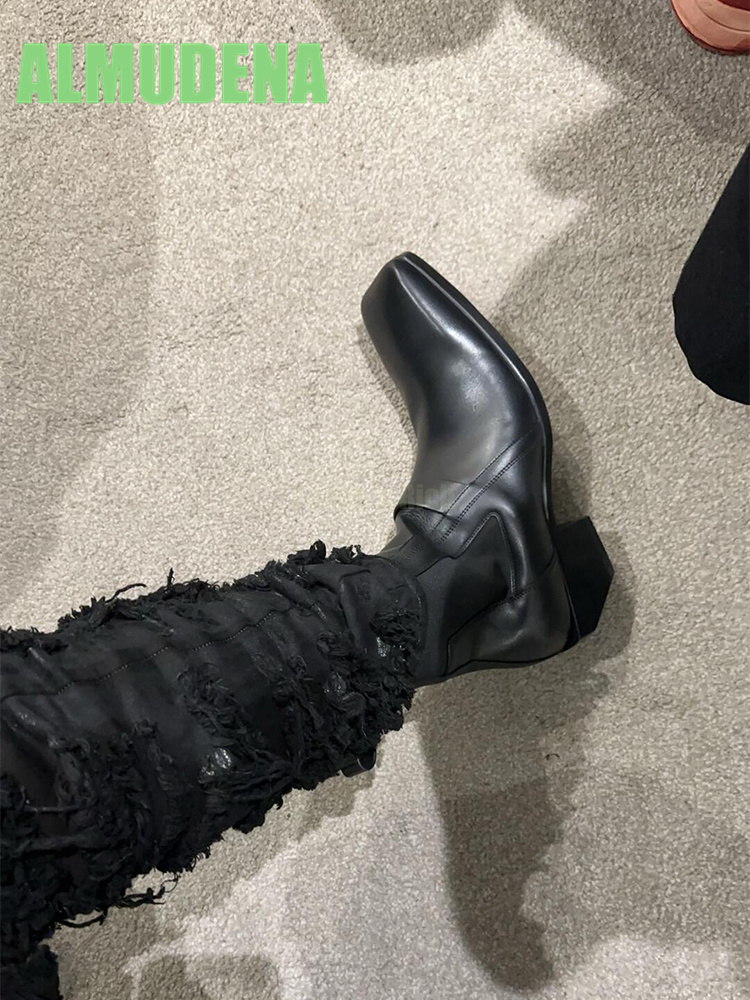 Dedo do pé quadrado, botas de  - Chelsea Boots Suede avaliação e preço