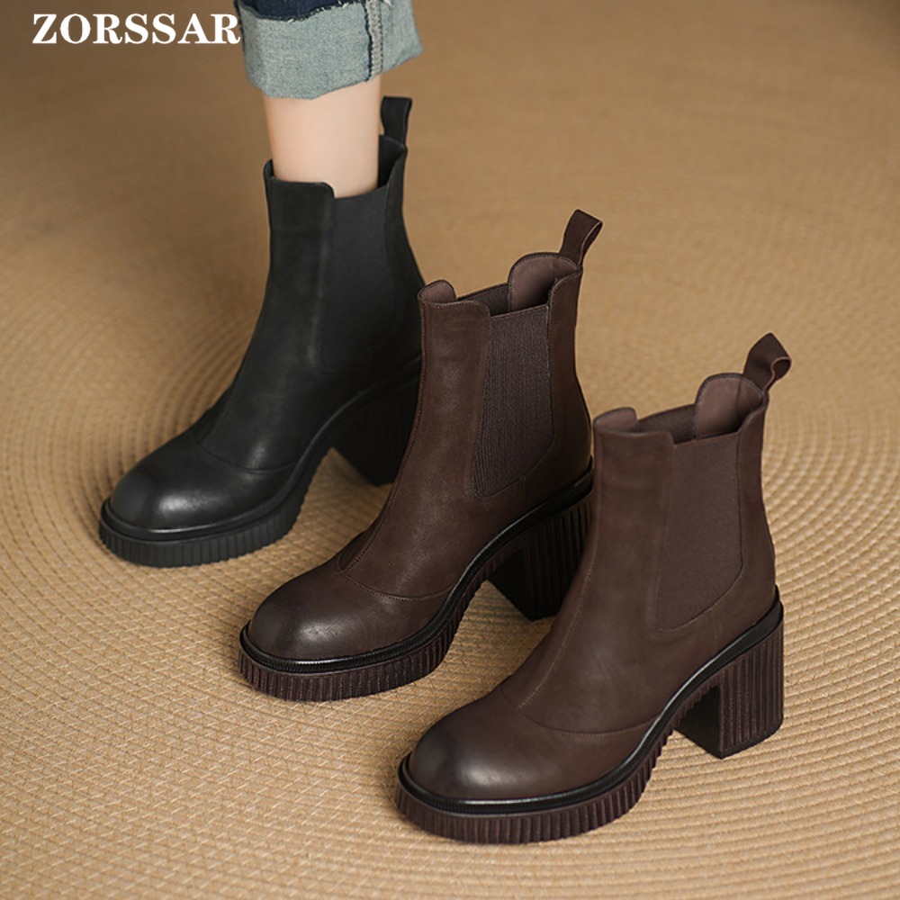 2025 inverno salto quadrado to - Chelsea Boots Suede avaliação e preço