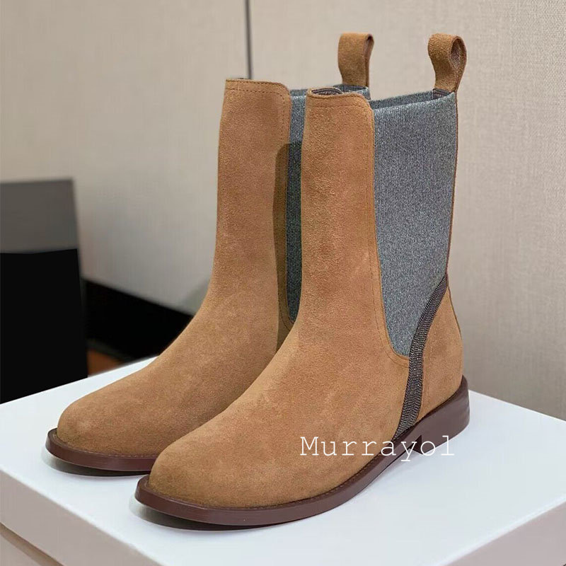 Botas de cano médio mujer camu - Chelsea Boots Suede avaliação e preço
