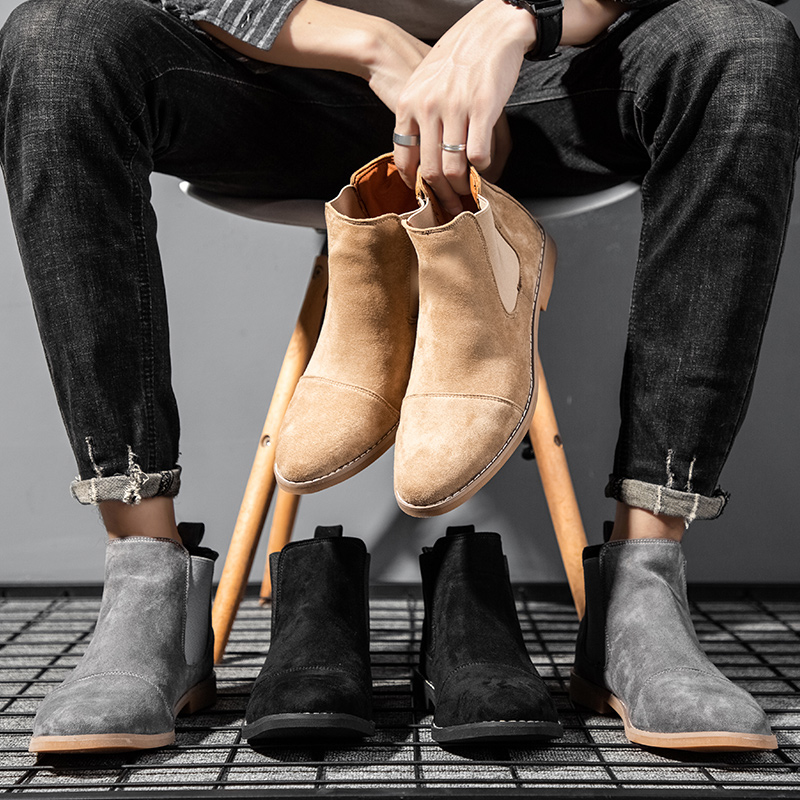 Botas Chelsea masculinas de co - Chelsea Boots Suede avaliação e preço